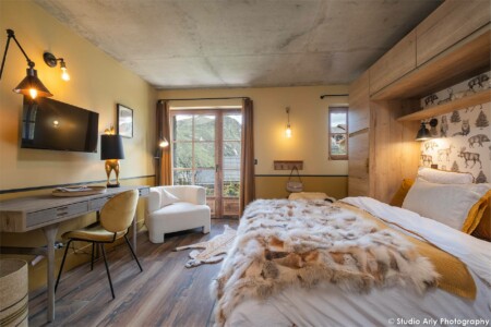 Photographe chalet de luxe dans les Alpes : une chambre