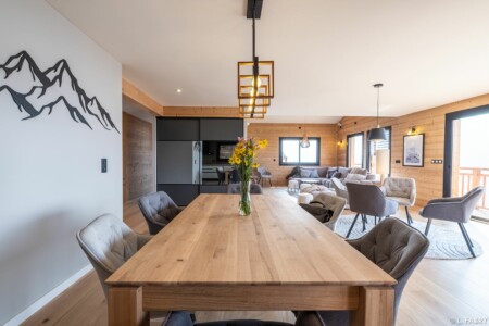 Pièce de vie dans un chalet à Nantailly (Hauteluce, Beaufortain)