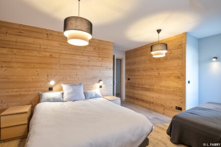 Chalet à Hauteluce : chambre parents