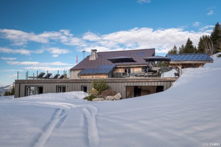 Vue extérieure du chalet de Porrez