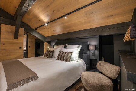 Photographe de chalet à Megève : une chambre