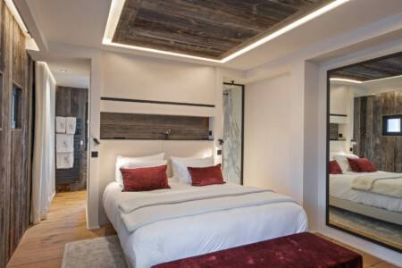 Chalet de luxe à Megève : une chambre