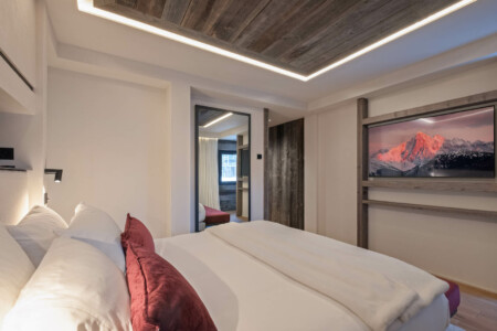 Chalet ultra-moderne à Megève : une chambre
