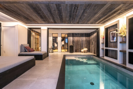 Chalet de luxe à Megève : piscine intérieure